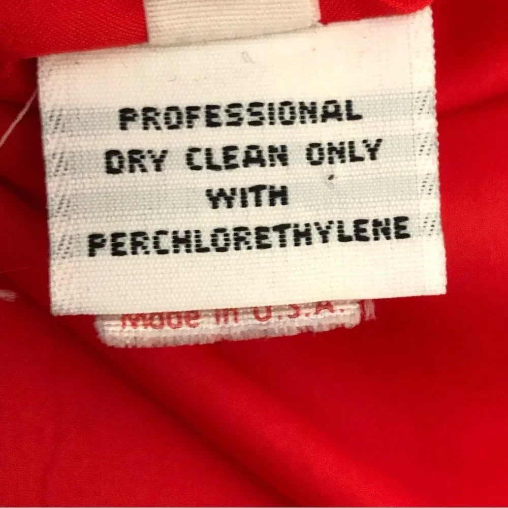 70’s Vintage Bill Blass Red Neiman Marcus Crisscross Lace Up Elbow Sleeve Dress - Picture 15 of 16